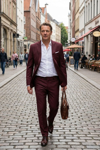 mens classic tailored suit blazer and trousers formal outfit | Camden-London