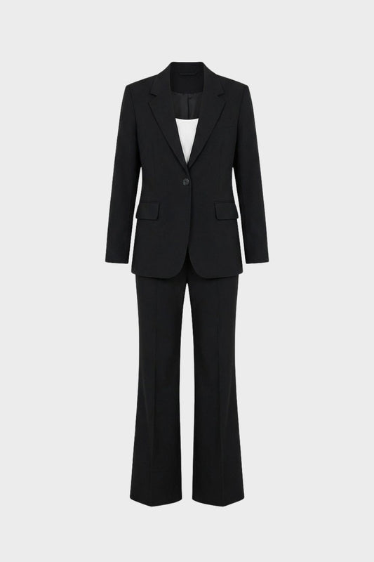 Women's Trousersuit Two-Piece with Blazer and Flared Trousers