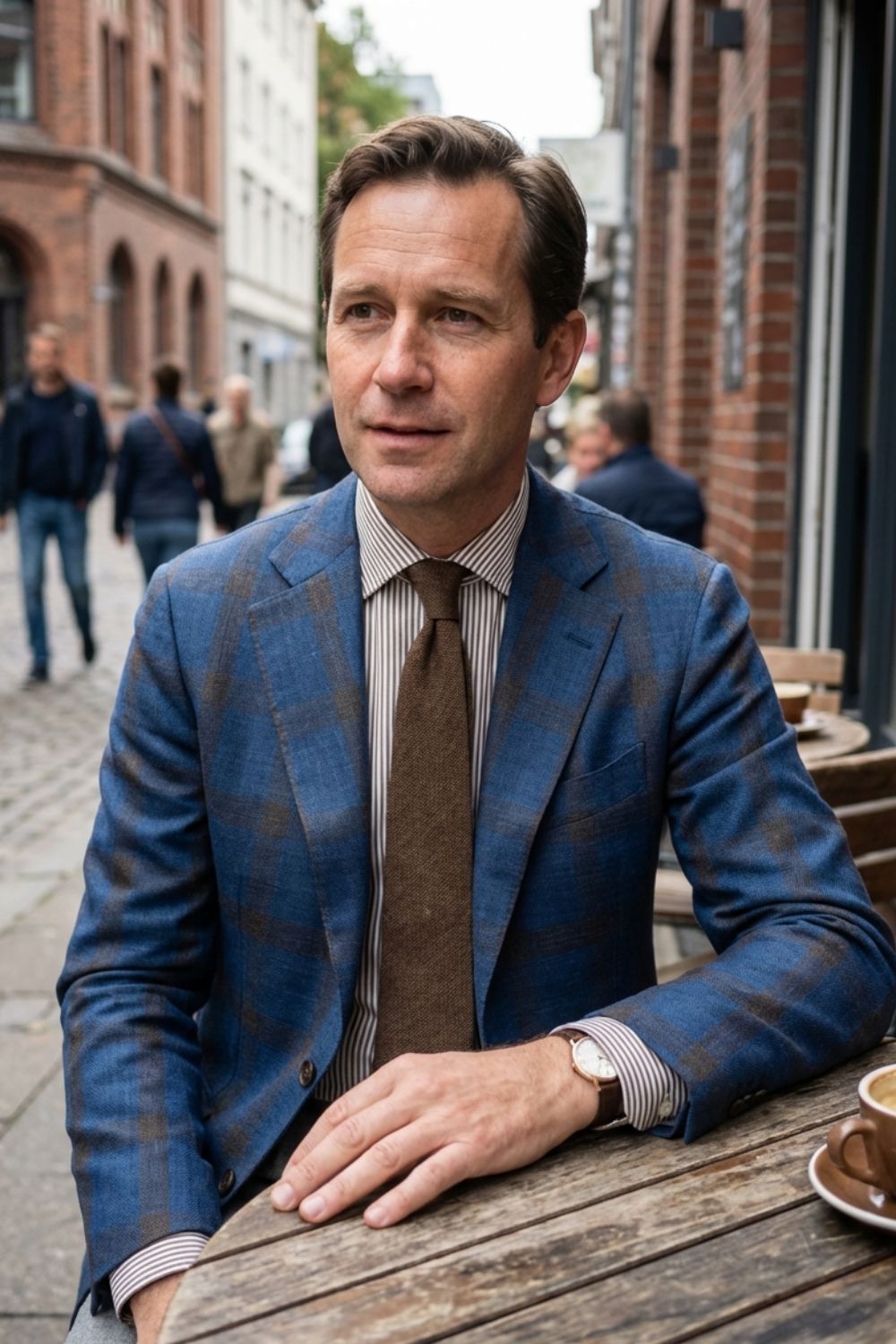 Mens tailored blazer with a structured fit and classic design. A refined suit jacket perfect for business wear, formal events, and smart occasions.