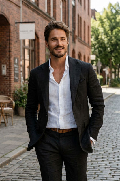 mens smart casual tailored blazer classic suit jacket | Camden-London