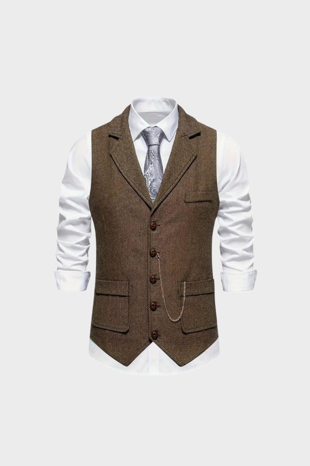 mens classic tailored waistcoat button up suit vest | Camden-London
