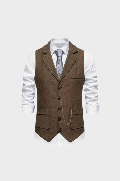 mens classic tailored waistcoat button up suit vest | Camden-London