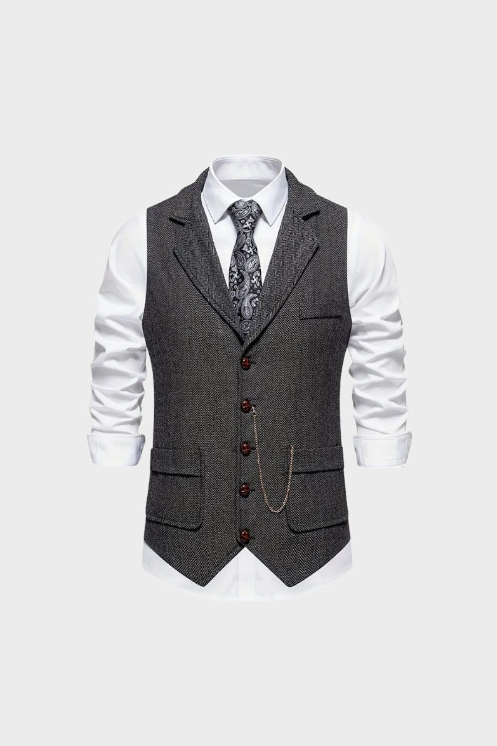 mens classic tailored waistcoat button up suit vest | Camden-London