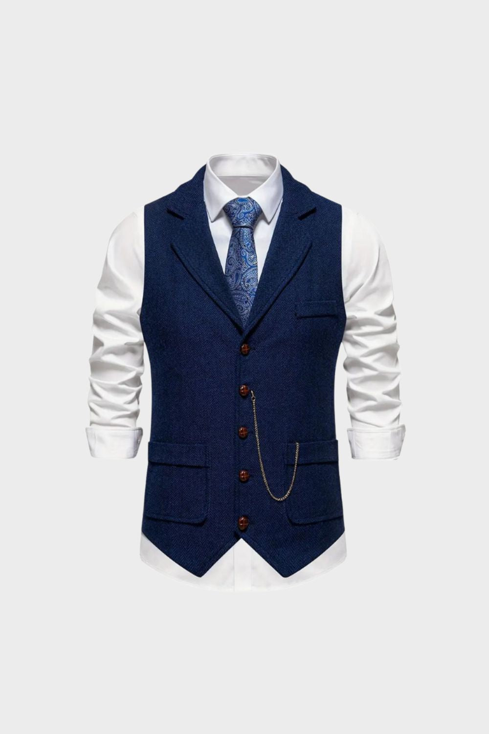 mens classic tailored waistcoat button up suit vest | Camden-London