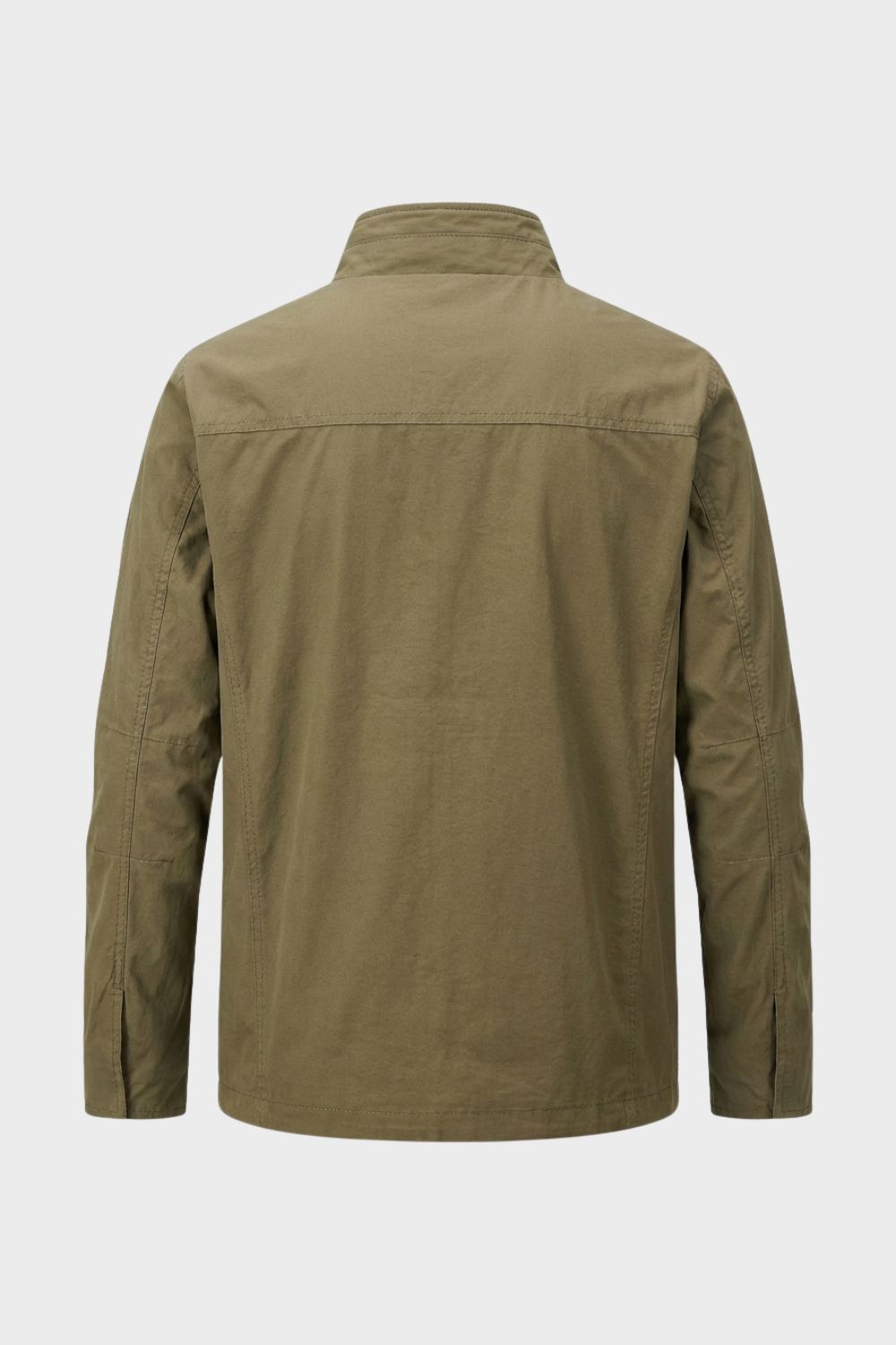 Men's Jacket with Zip and Stand-up Collar