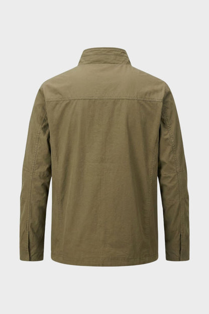 Men's Jacket with Zip and Stand-up Collar