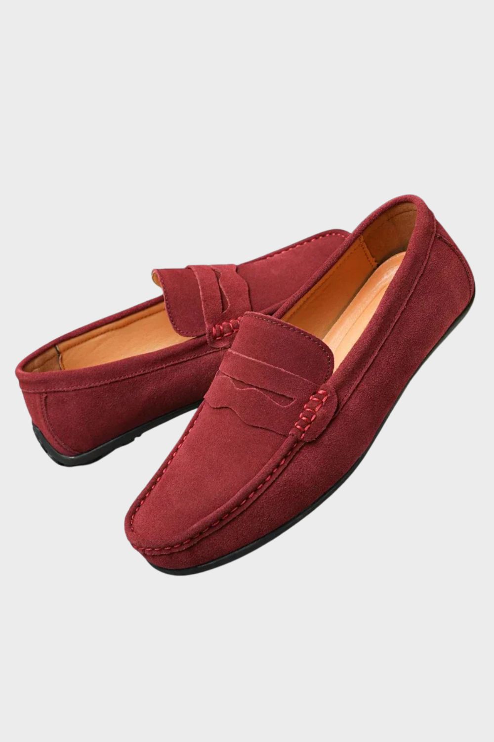 Men's Loafers with Moccasin Stitch and Slip-On Design