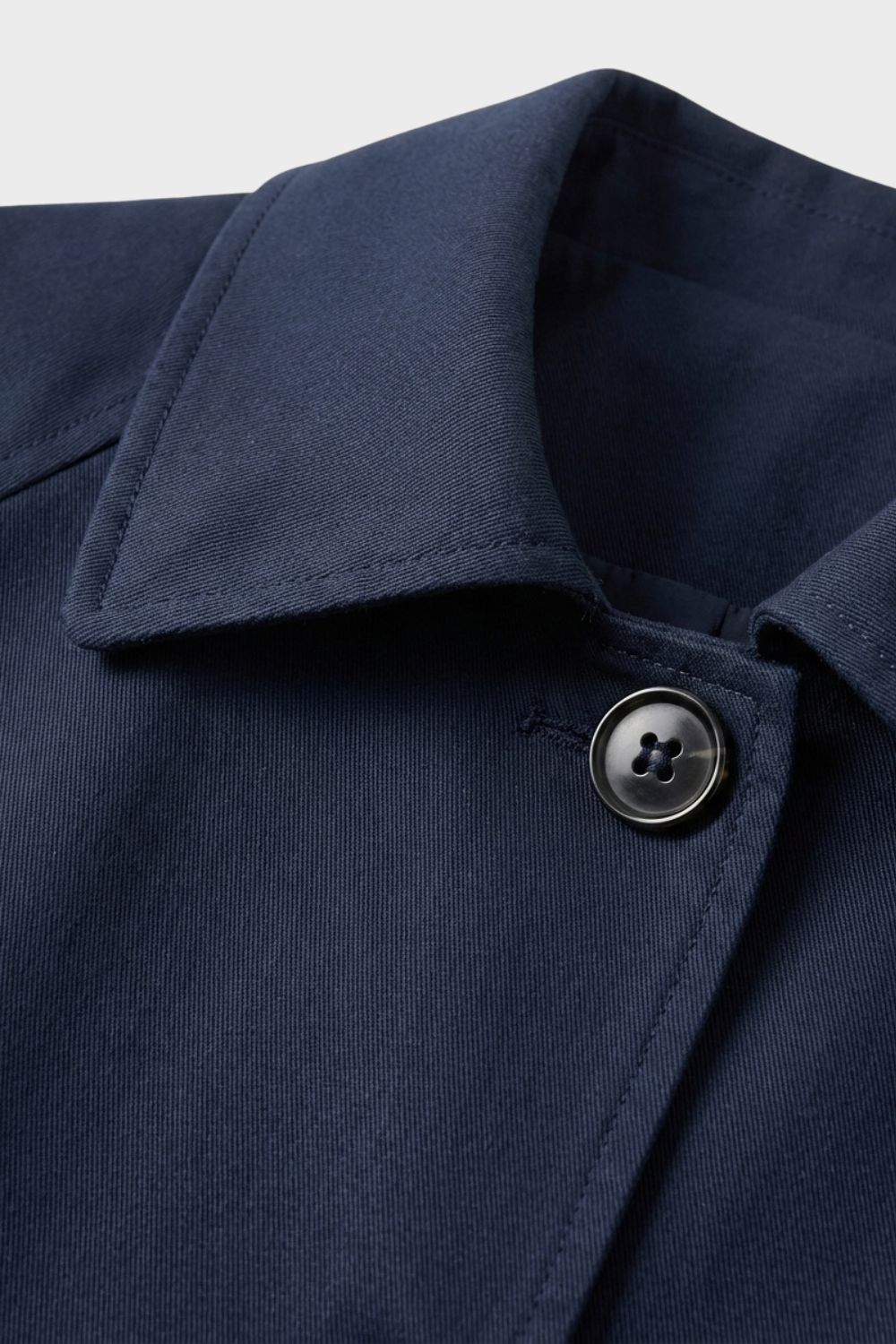 womens longline button up coat tailored classic outerwear | Camden-London