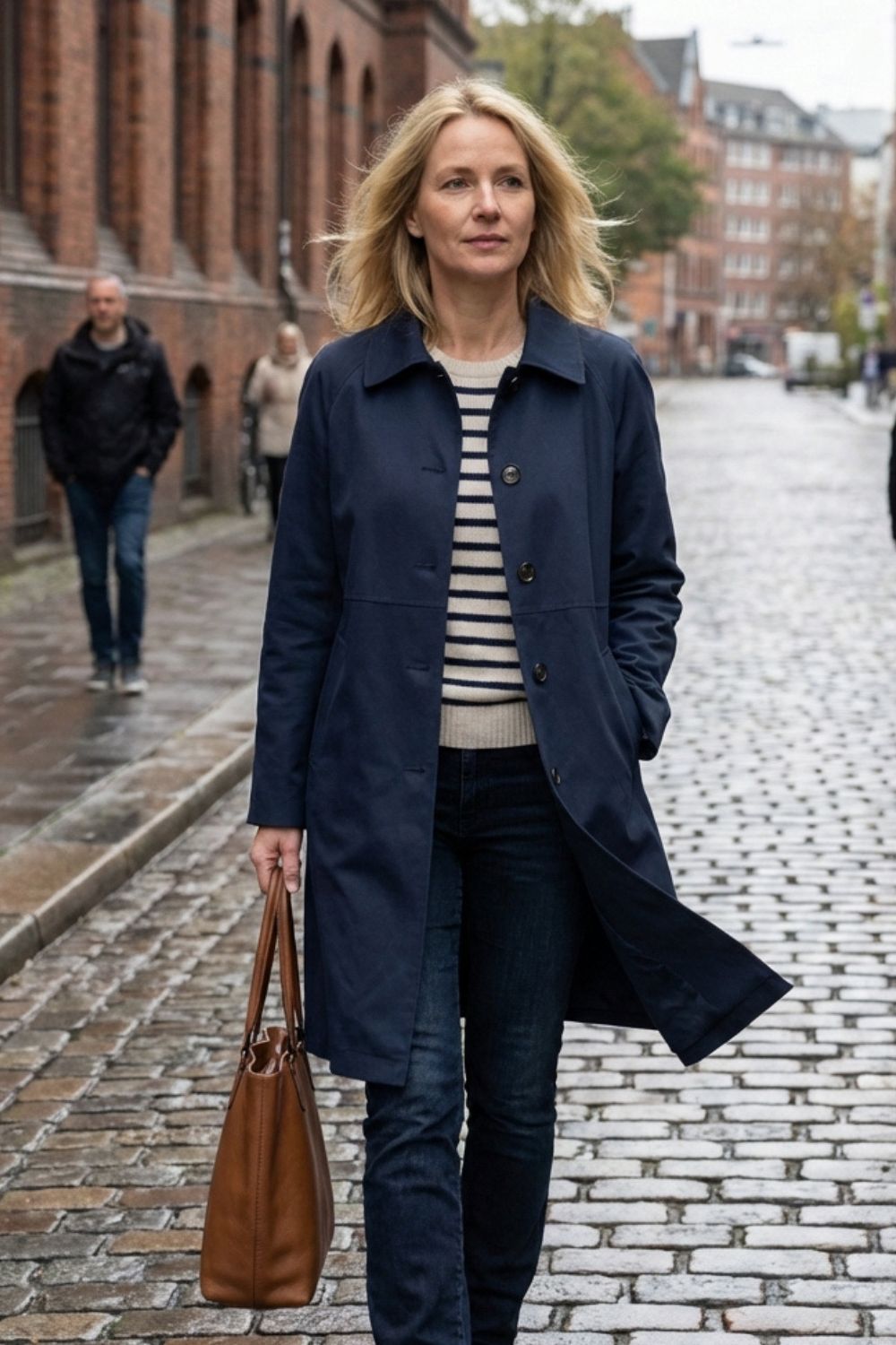 womens longline button up coat tailored classic outerwear | Camden-London