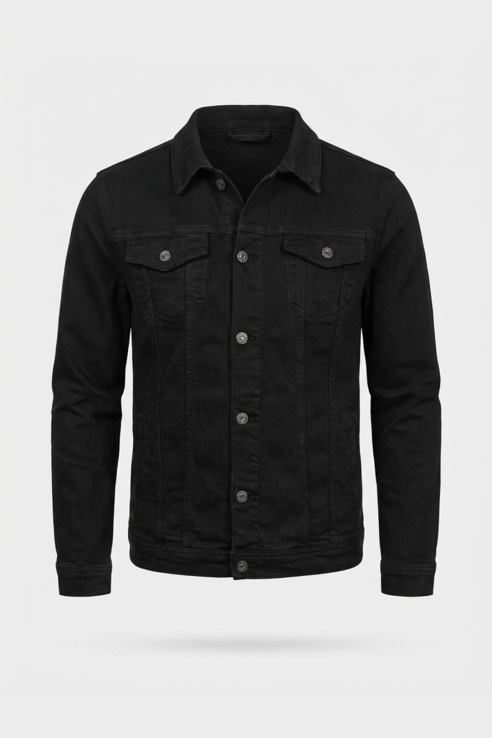Men's Jacket with Button Placket and Chest Pockets