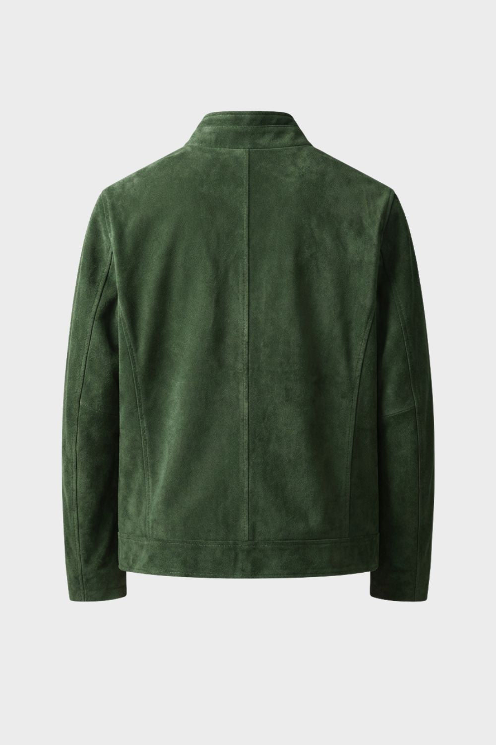 Men's Suede Leather Jacket with Zip