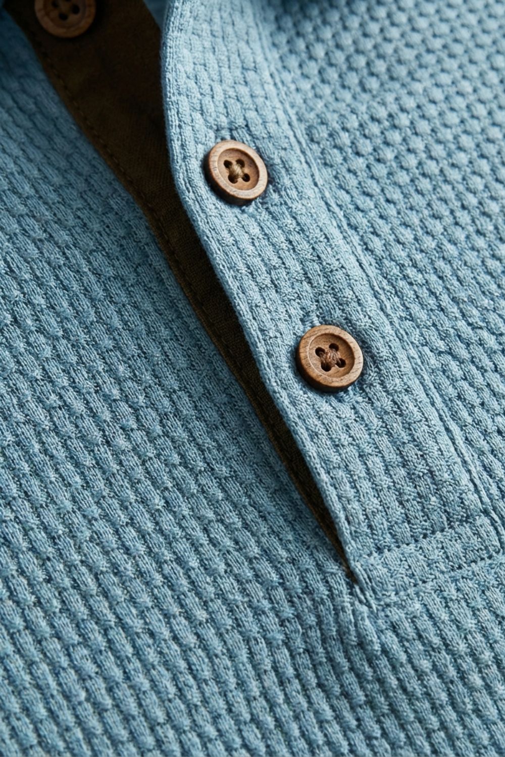 Men's Short Sleeve Polo Shirt with Button Placket