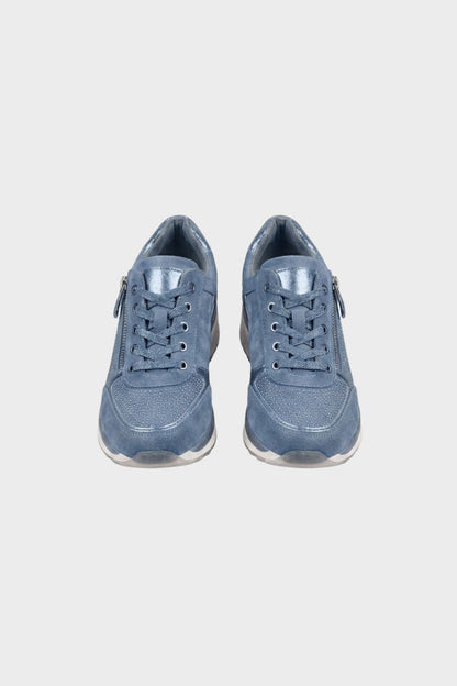 Women's Sneakers with Zip and Laces