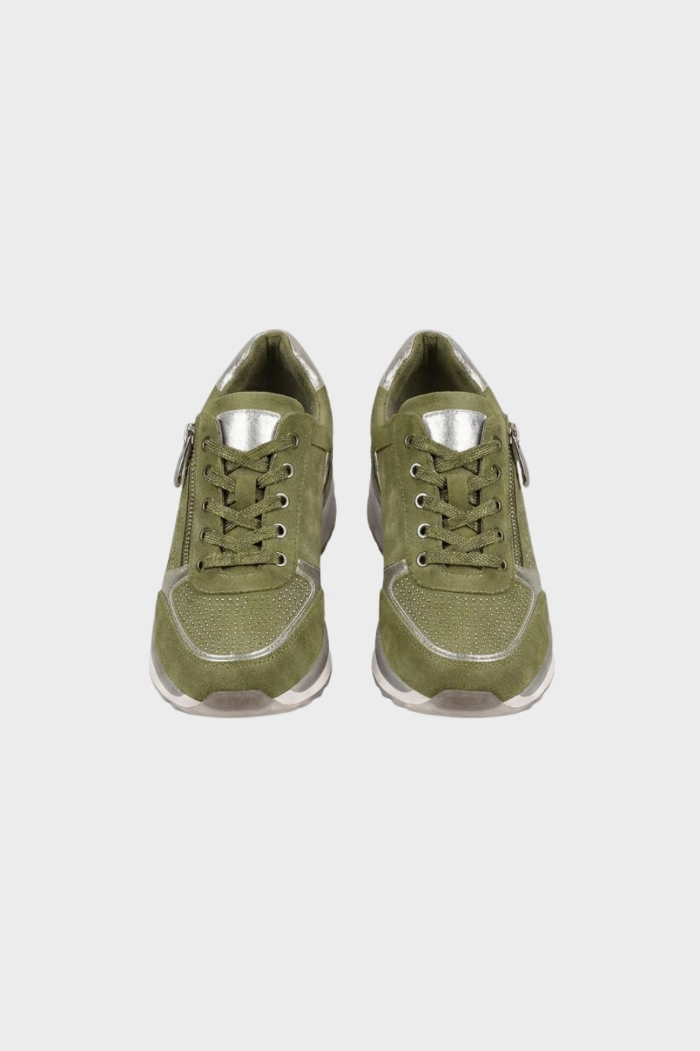 Women's Sneakers with Zip and Laces