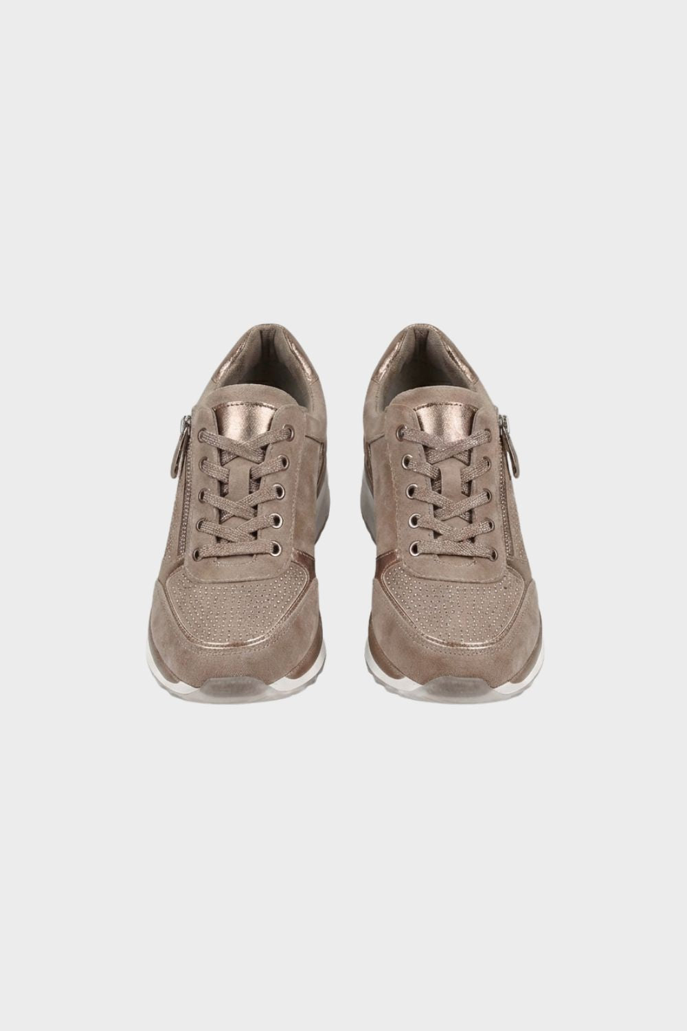 Women's Sneakers with Zip and Laces