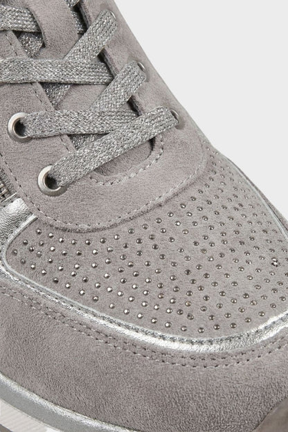 Women's Sneakers with Zip and Laces
