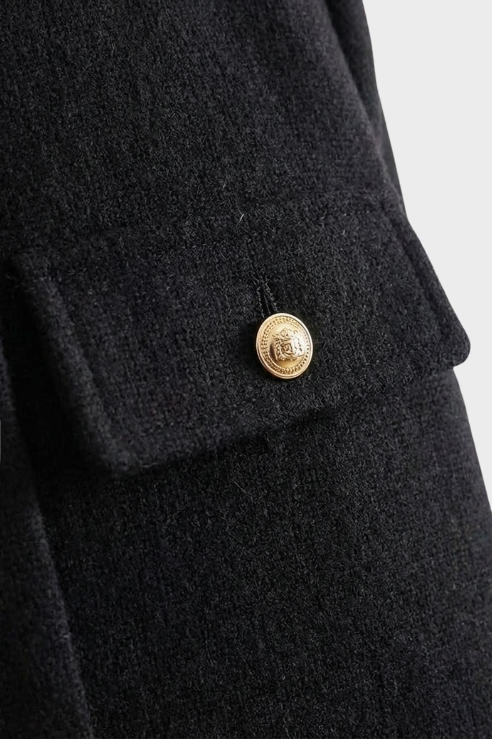womens cropped button jacket tailored structured short jacket | Camden-London
