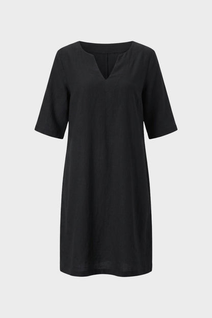 Women's Short Sleeve Dress with V-Neck