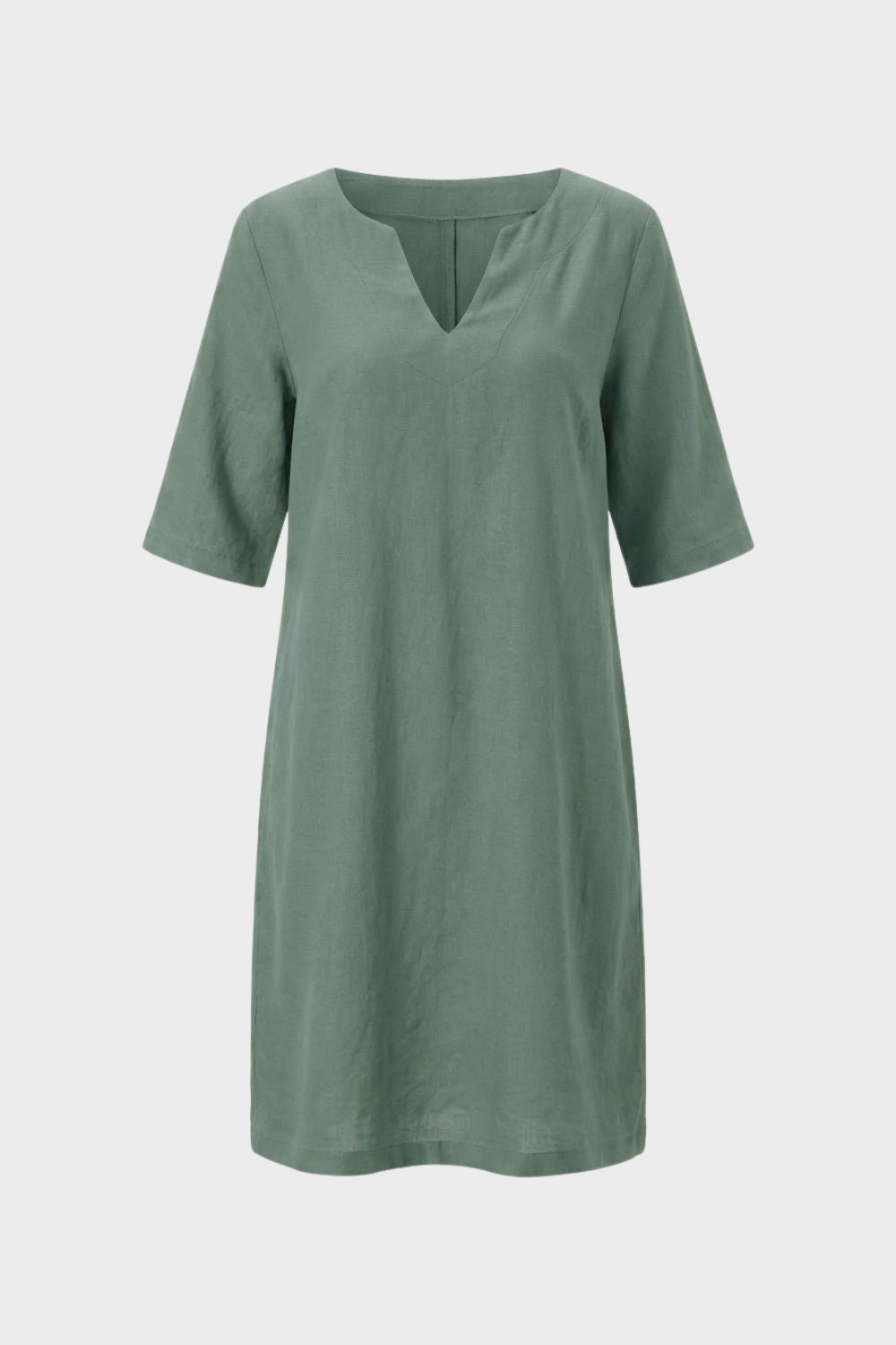 Women's Short Sleeve Dress with V-Neck