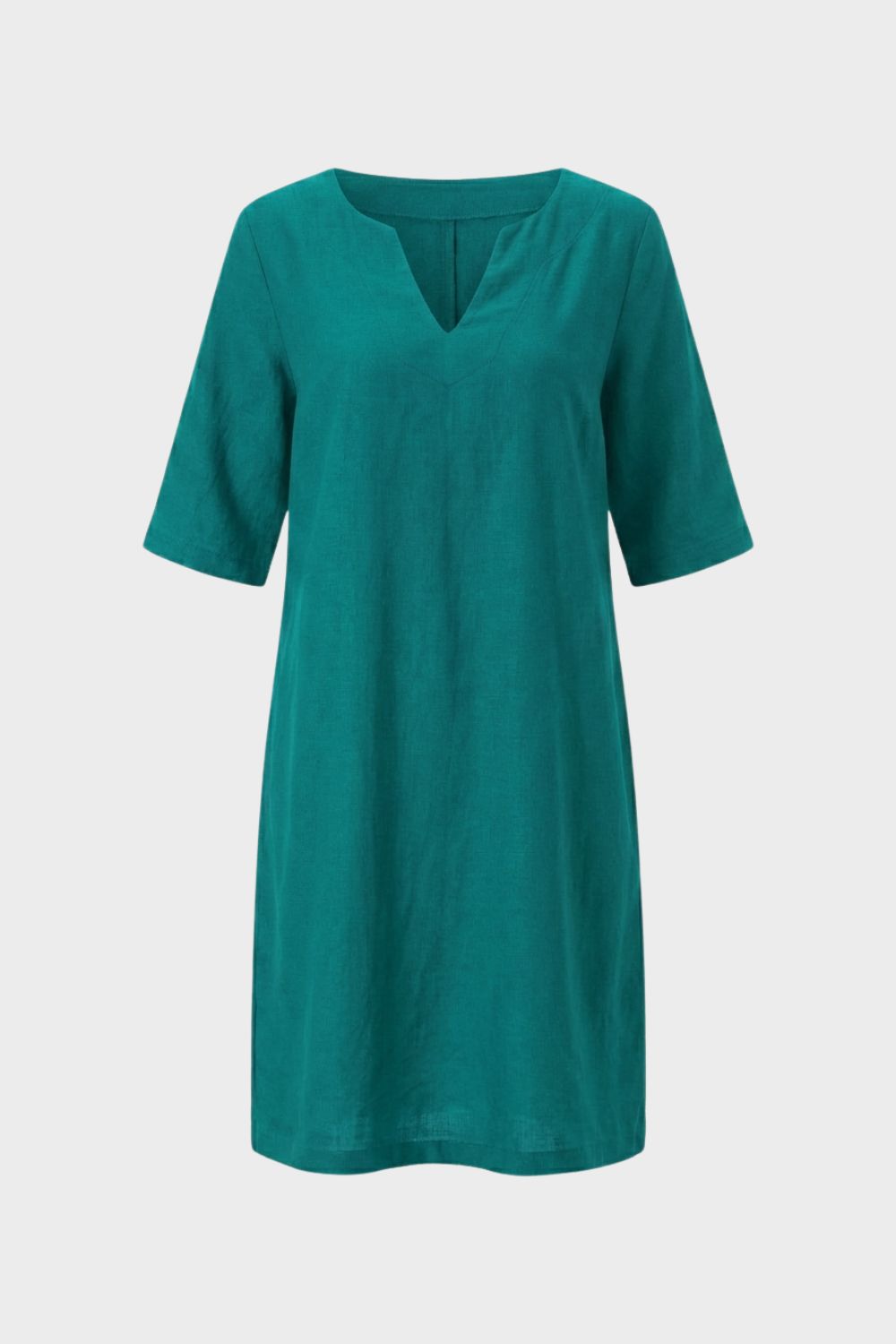 Women's Short Sleeve Dress with V-Neck