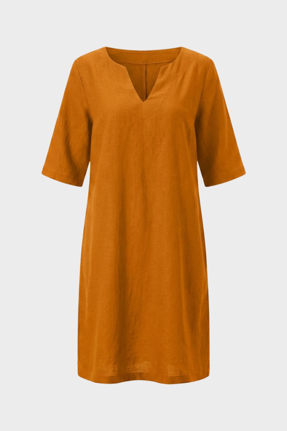 Women's Short Sleeve Dress with V-Neck