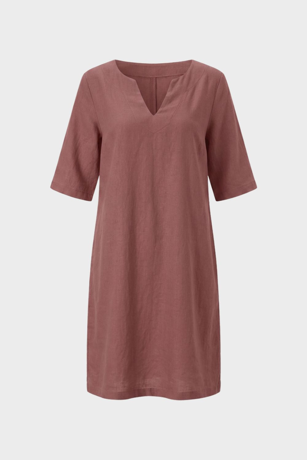 Women's Short Sleeve Dress with V-Neck