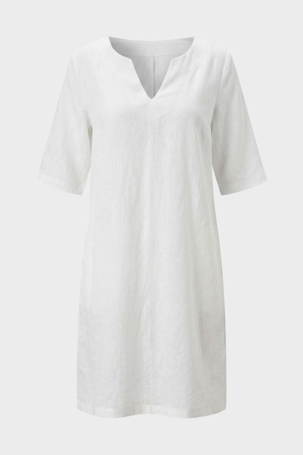 Women's Short Sleeve Dress with V-Neck