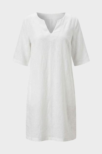 Women's Short Sleeve Dress with V-Neck