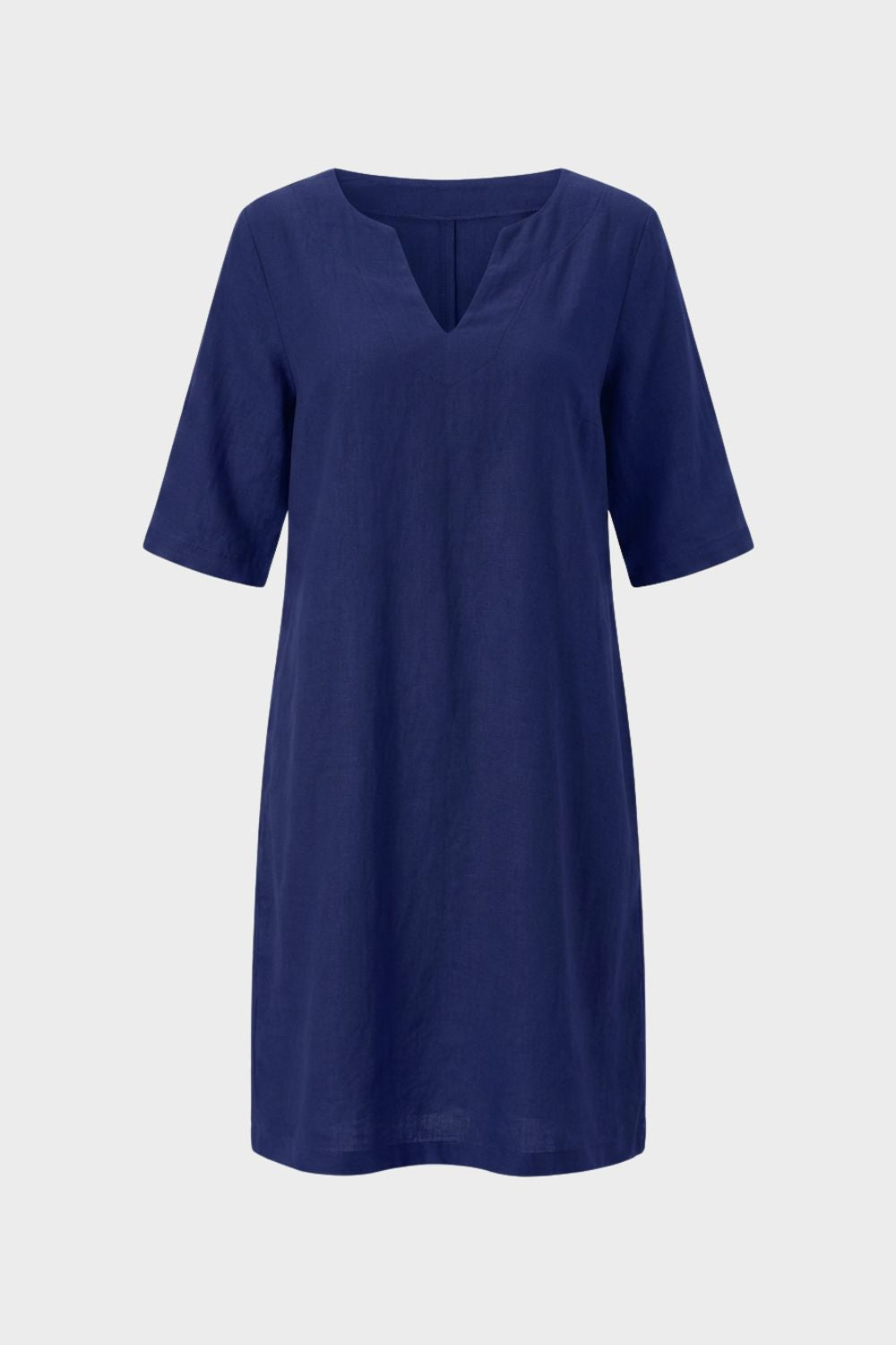 Women's Short Sleeve Dress with V-Neck
