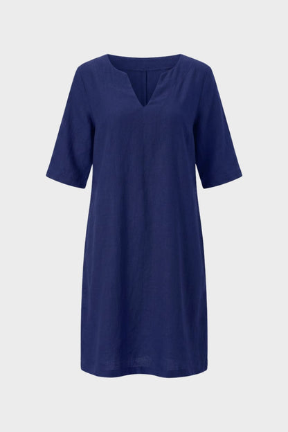 Women's Short Sleeve Dress with V-Neck