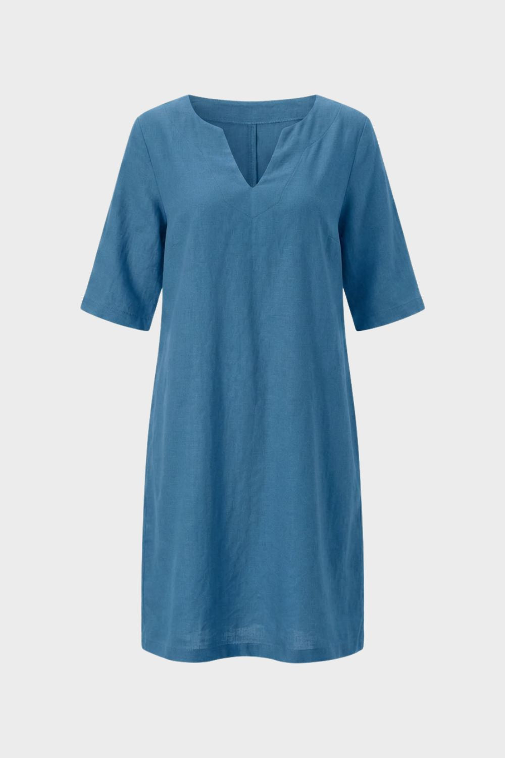 Women's Short Sleeve Dress with V-Neck