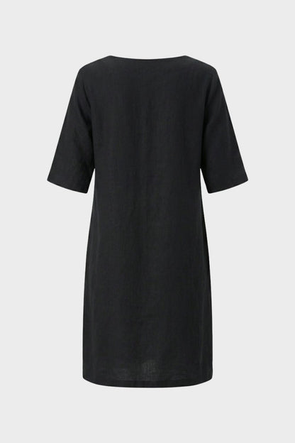 Women's Short Sleeve Dress with V-Neck