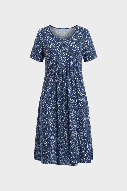 Summer Dress for Women Short Sleeve with Floral Pattern