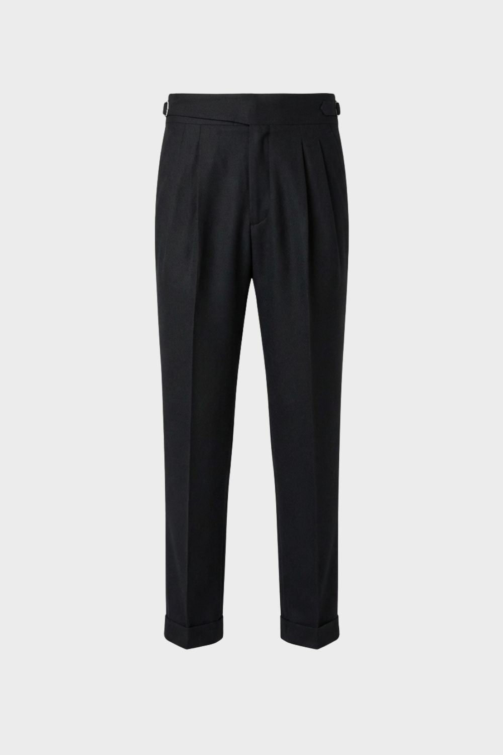 Men's Trousers with Pleats, High Waist, Straight Cut