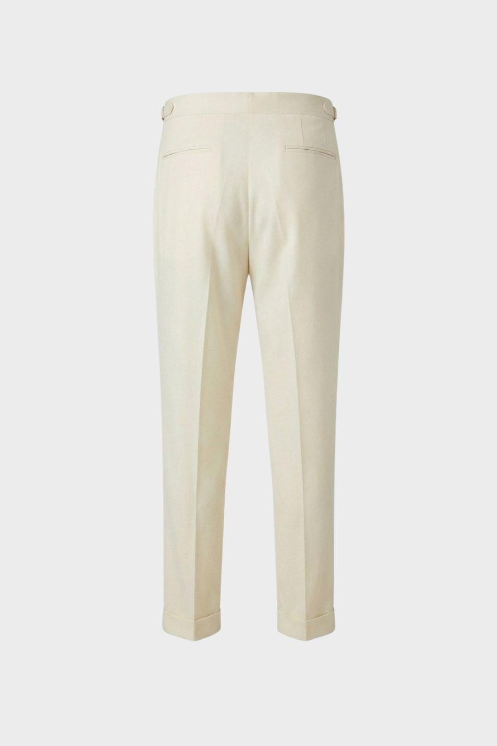 Men's Trousers with Pleats, High Waist, Straight Cut