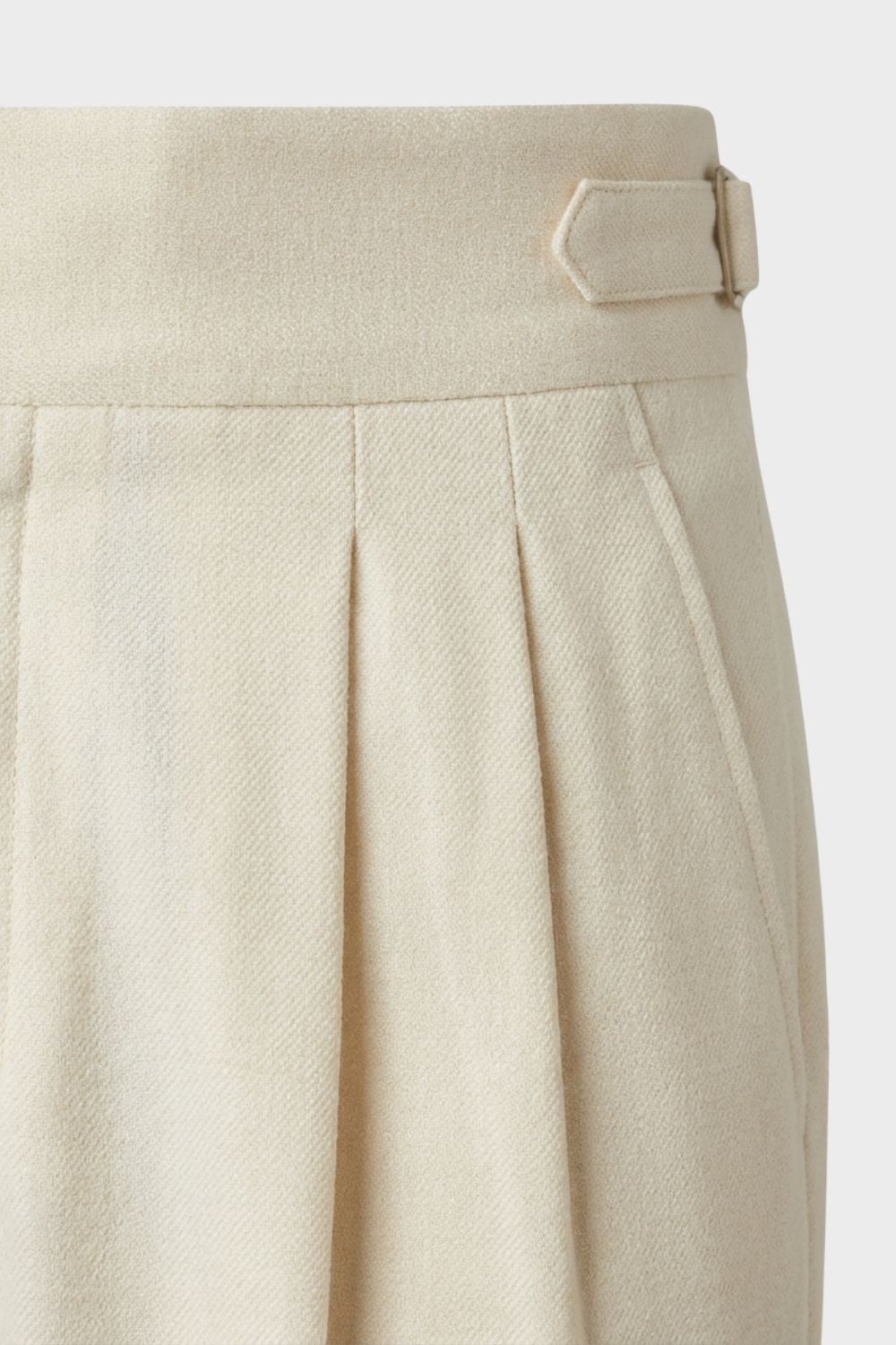 Men's Trousers with Pleats, High Waist, Straight Cut