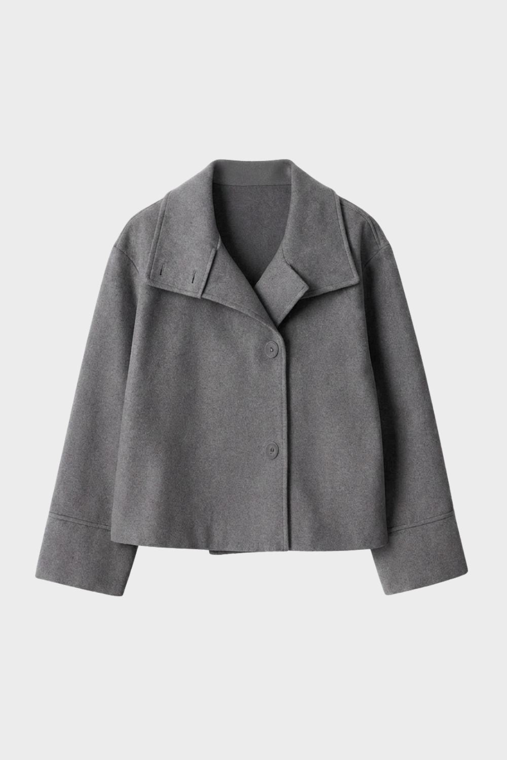 womens cropped jacket casual button front elegant outerwear | Camden-London