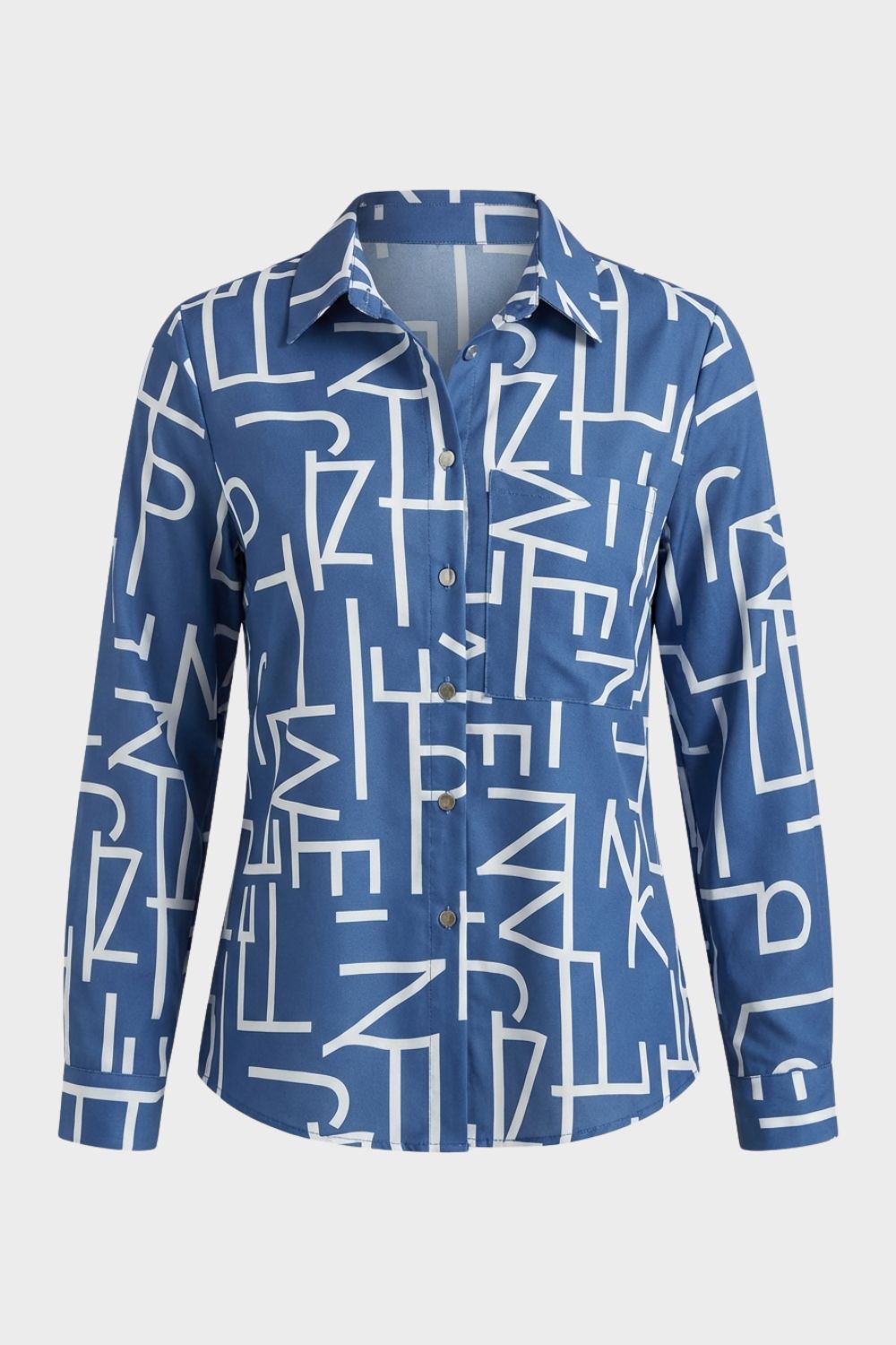 Women's Long Sleeve Shirt Blouse with Print