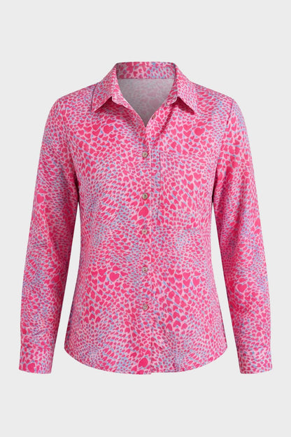 Women's Long Sleeve Shirt Blouse with Print