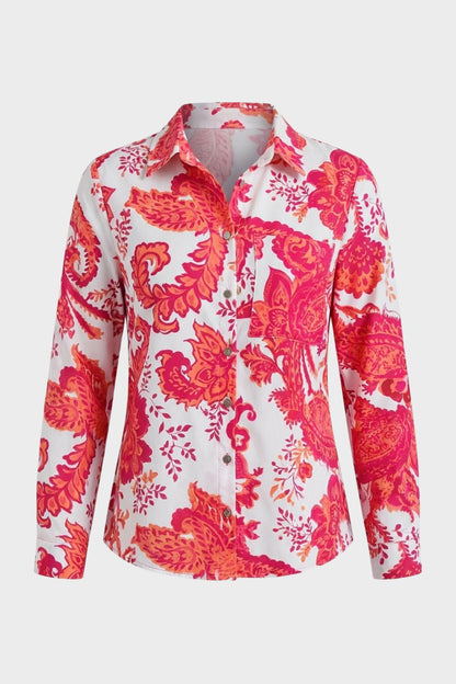 Women's Long Sleeve Shirt Blouse with Print