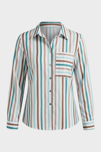 Women's Long Sleeve Shirt Blouse with Print