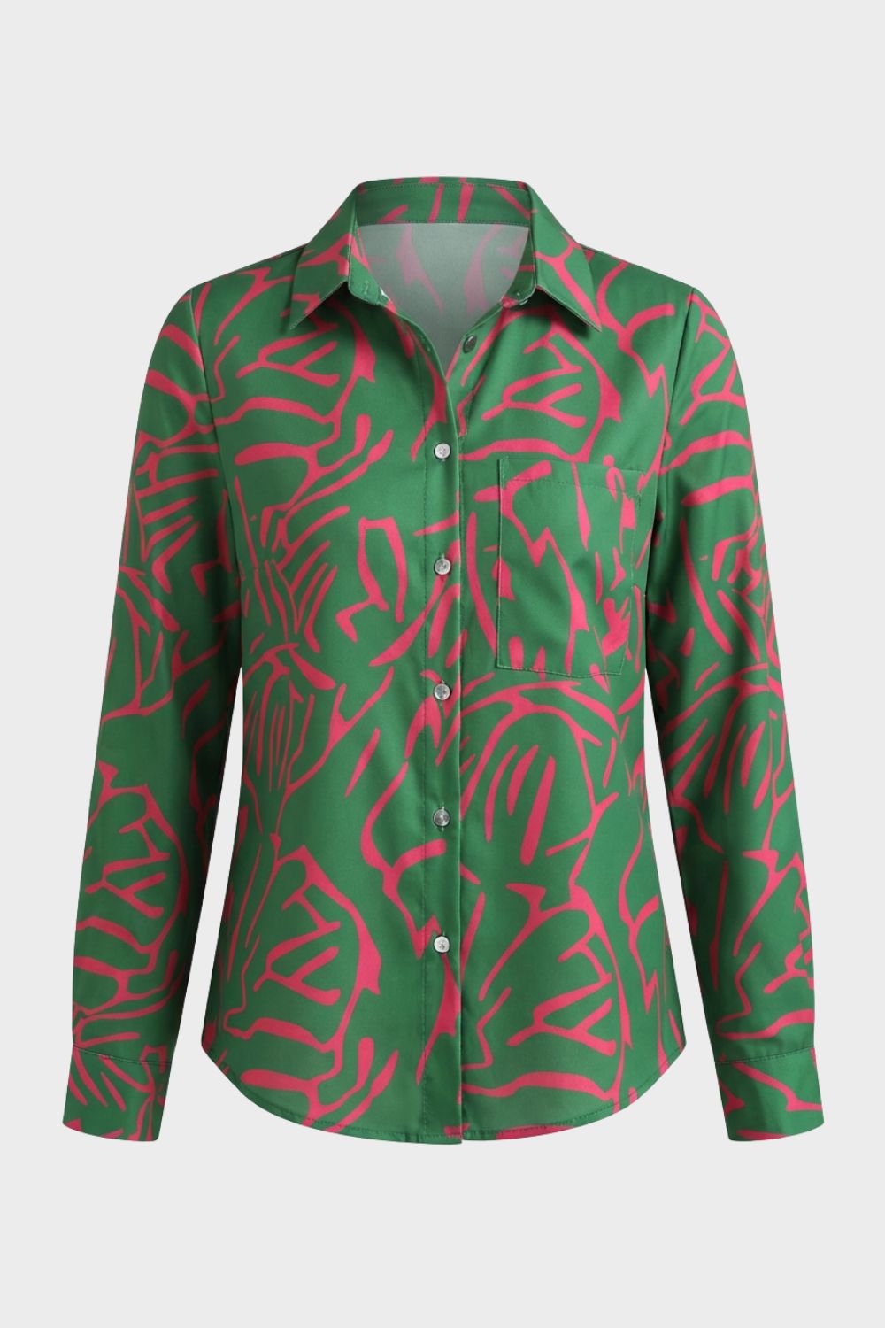 Women's Long Sleeve Shirt Blouse with Print