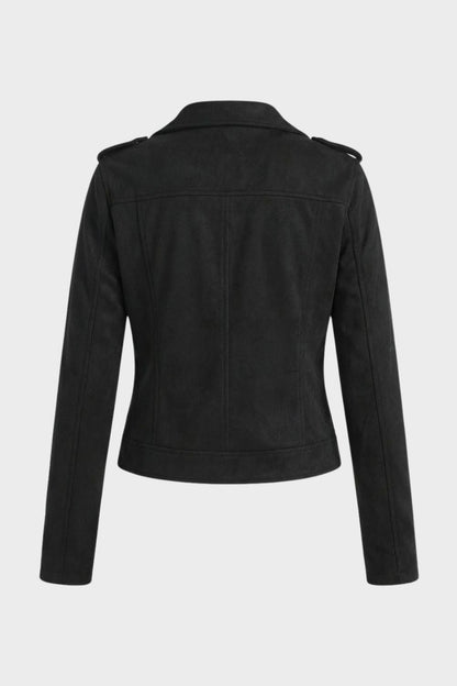 womens zip up biker jacket moto style fitted jacket | Camden-London