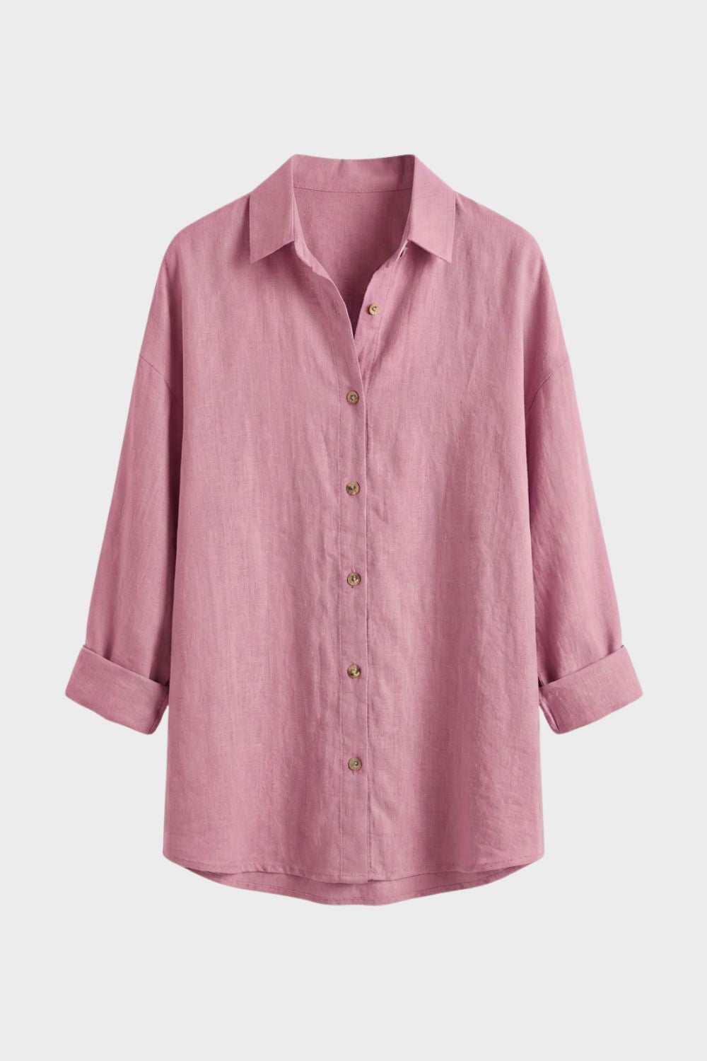 Women's Long Sleeve Shirt Blouse with Button Placket