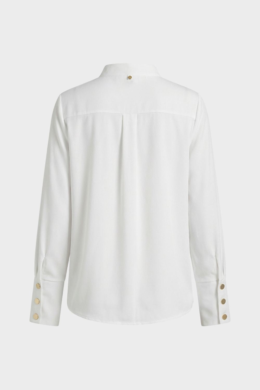 Women's Blouse with Stand-Up Collar and Button Placket, Long Sleeve