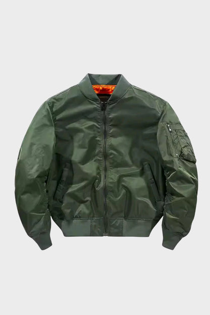 Men's Bomber Jacket Flight Jacket with Zip
