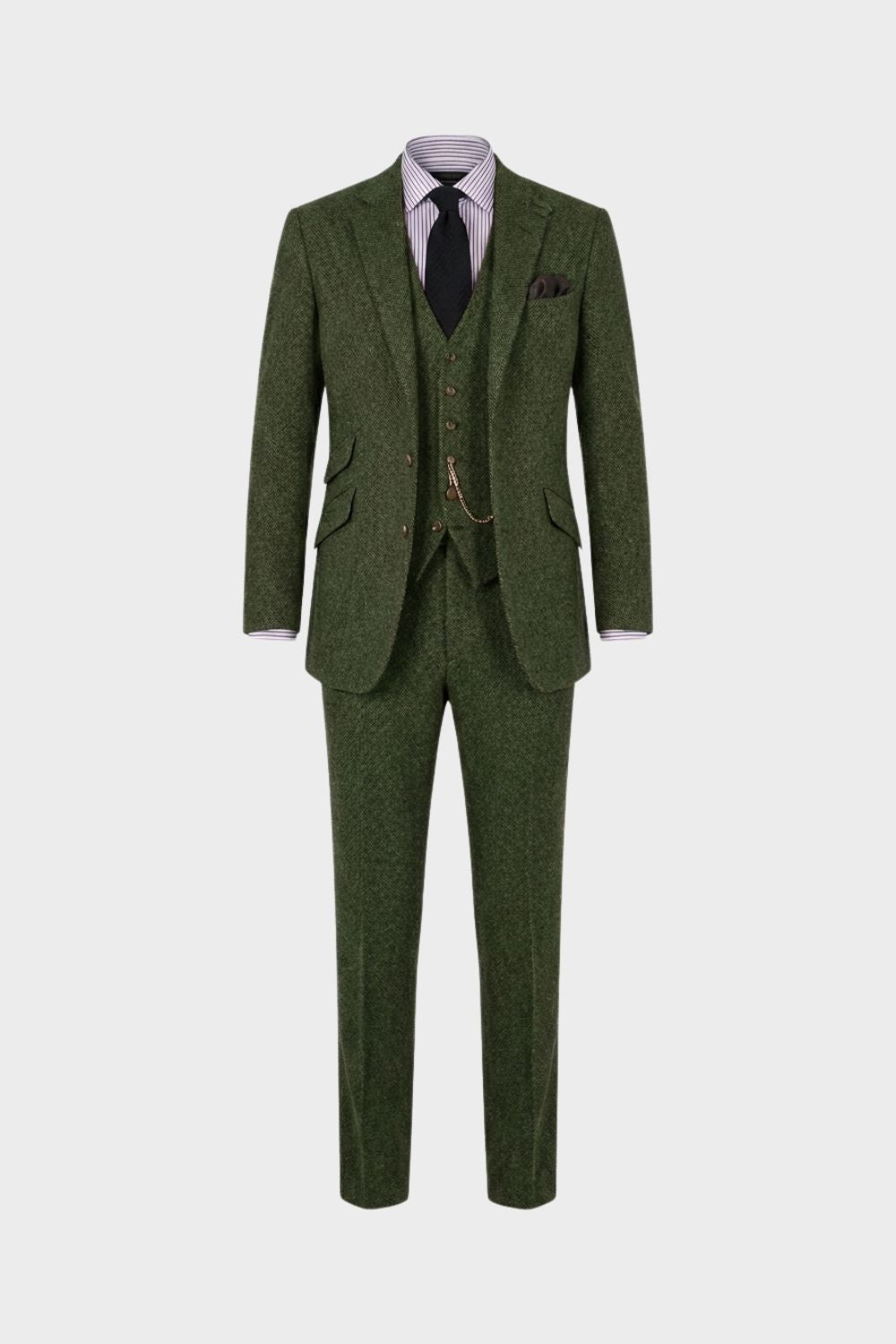 mens three piece formal suit tailored wedding suit jacket waistcoat | Camden-London