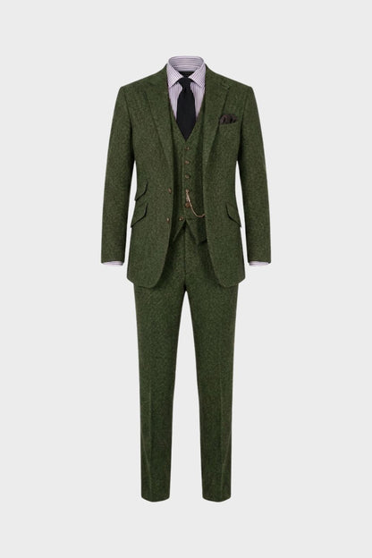 mens three piece formal suit tailored wedding suit jacket waistcoat | Camden-London
