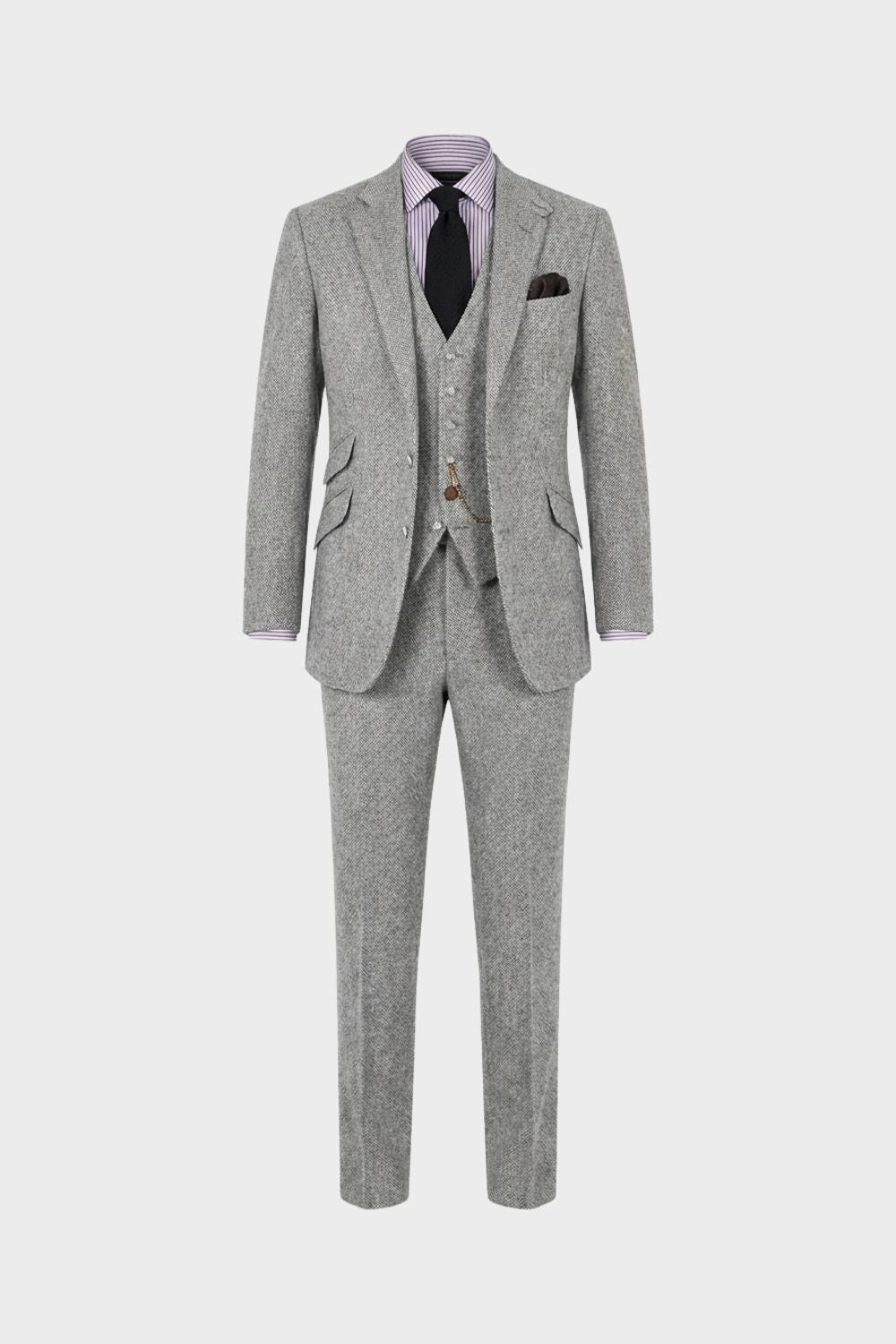 mens three piece formal suit tailored wedding suit jacket waistcoat | Camden-London