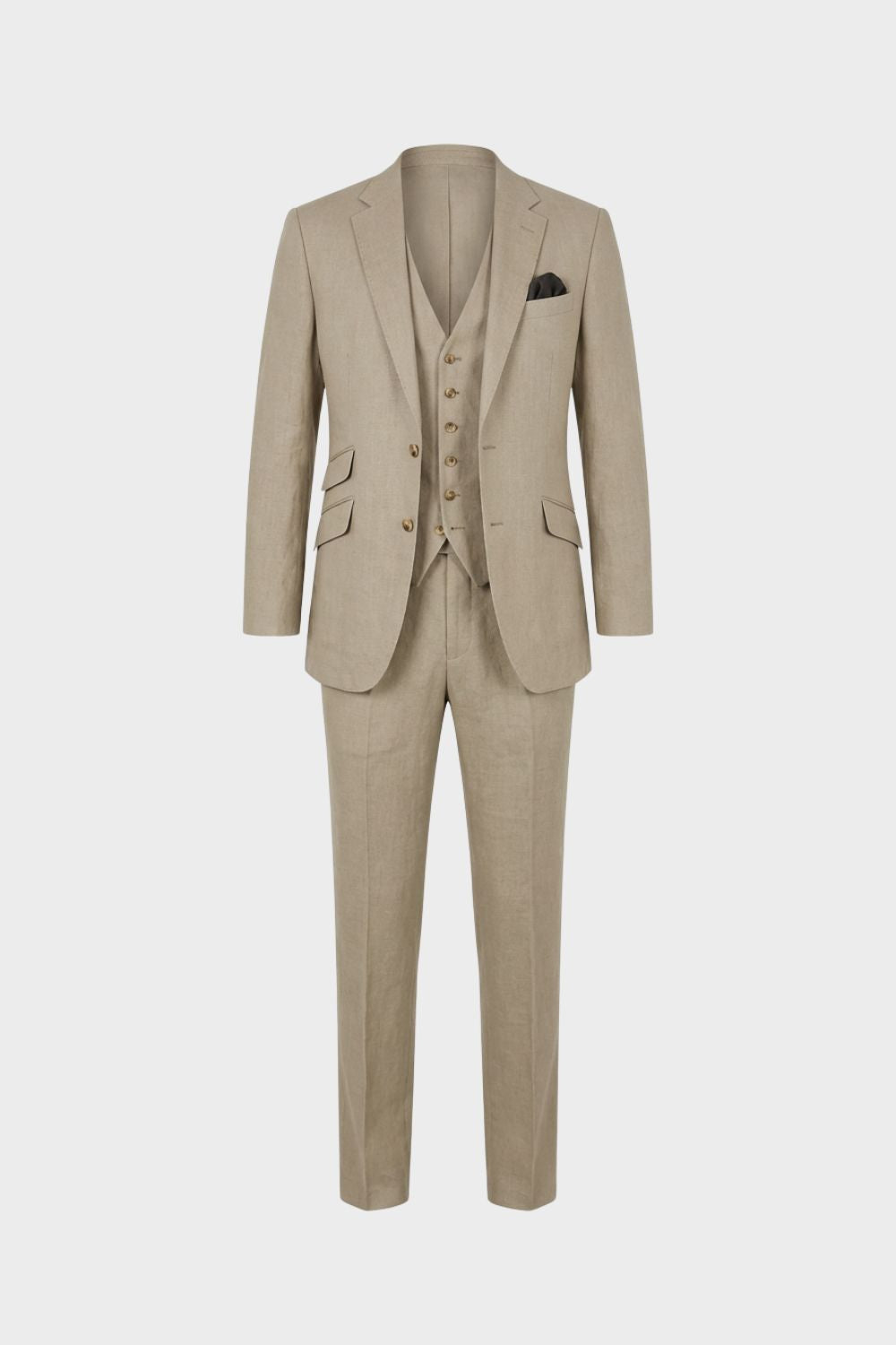 mens three piece formal suit tailored wedding suit jacket waistcoat | Camden-London